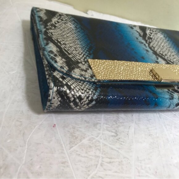 Roccobarocco NEW Clutch Bag Animal Snake Print Large Shoulder Purse Logo Vegan - Picture 11 of 16